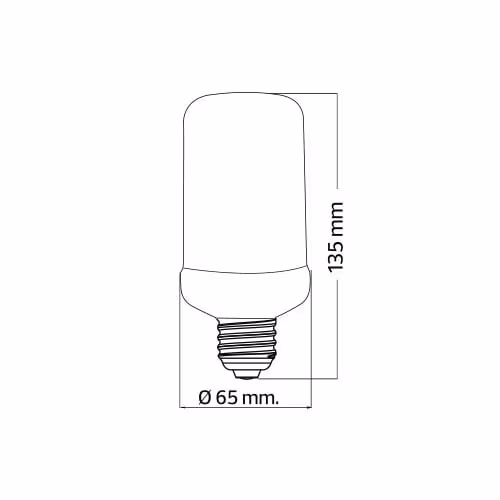 HLW LED LED Flame Lamp E27 5W 1500K Warm Wit HLW LED LED Flame Lamp E27 5W 1500K Warm Wit