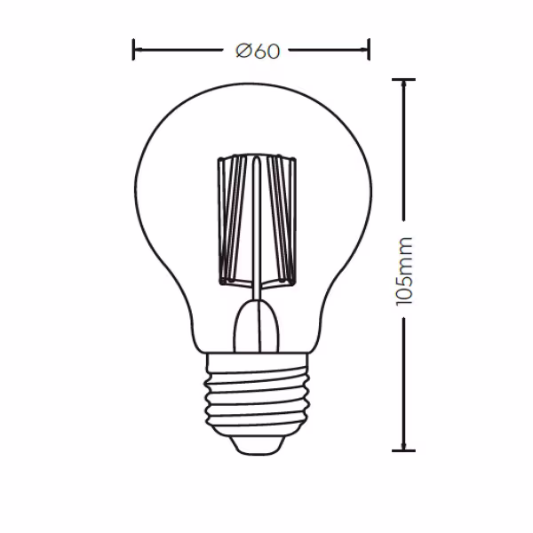 HLW LED LED Lamp Filament Trion Limpo E27 8W 2700K Dimbaar Glas HLW LED LED Lamp Filament Trion Limpo E27 8W 2700K Dimbaar Glas