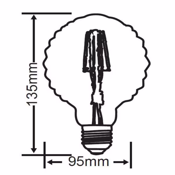 HLW LED LED Lamp Smart LED Aigi Rixona Bulb G95 6W RGB Wifi Transparant HLW LED LED Lamp Smart LED Aigi Rixona Bulb G95 6W RGB Wifi Transparant