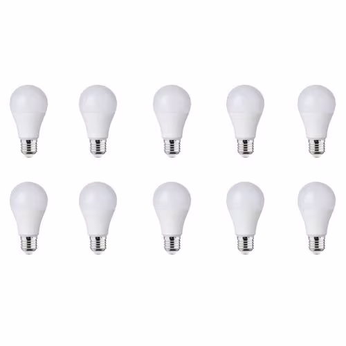HLW LED LED Lamp 10 Pack E27 Fitting 12W Helder/Koud Wit 6500K HLW LED LED Lamp 10 Pack E27 Fitting 12W Helder/Koud Wit 6500K