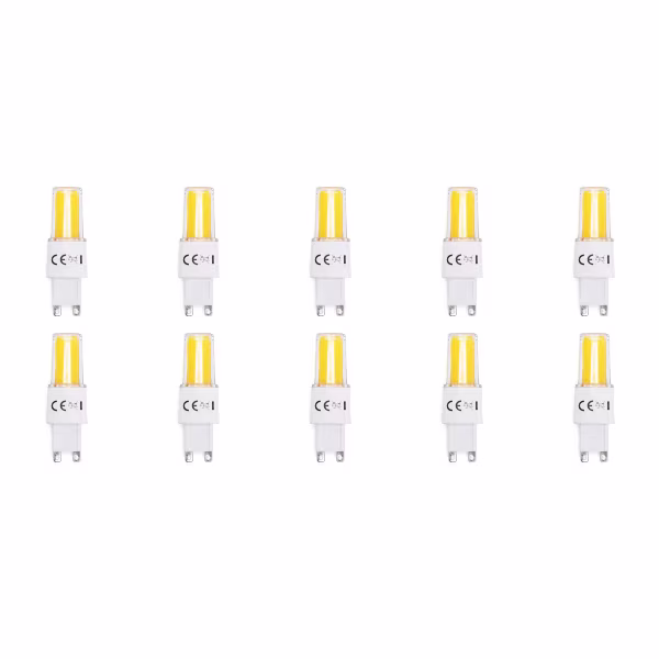 HLW LED Aigi G9 LED Lamp 10 Pack - Vervangt 40W - Warm Wit 3000K - 3.8W HLW LED Aigi G9 LED Lamp 10 Pack - Vervangt 40W - Warm Wit 3000K - 3.8W