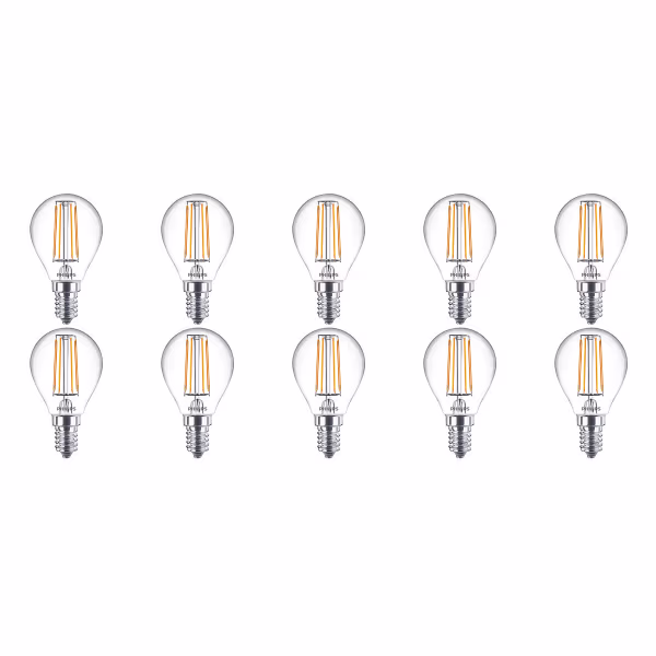 Philips PHILIPS LED Lamp 10 Pack - E14 Fitting - Warm Wit 2700K - Vervangt 40W Philips PHILIPS LED Lamp 10 Pack - E14 Fitting - Warm Wit 2700K - Vervangt 40W