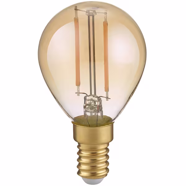 HLW LED LED Bulb E14 - Filament - Trion Tropin - Amber Glass - 2W Warm White HLW LED LED Bulb E14 - Filament - Trion Tropin - Amber Glass - 2W Warm White