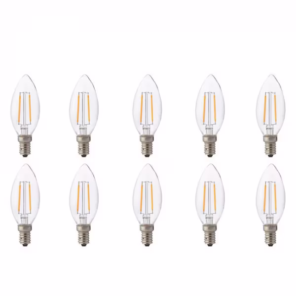 HLW LED Energiebesparende LED Lampen 10 Pack - E14 Filament Kaarslampen HLW LED Energiebesparende LED Lampen 10 Pack - E14 Filament Kaarslampen