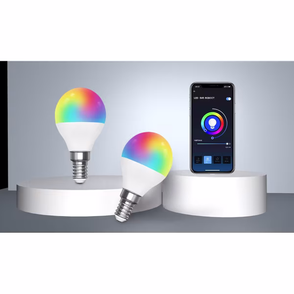 HLW LED Aigi Kiyona LED Lamp - 7W E14 G4 - Slimme RGB Wifi Lamp met Aanpasbare Kleur HLW LED Aigi Kiyona LED Lamp - 7W E14 G4 - Slimme RGB Wifi Lamp met Aanpasbare Kleur