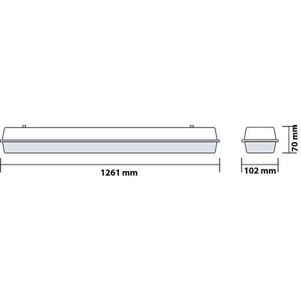 HLW LED LED Fluorescent Fixture - 120cm Double - Pimosta HLW LED LED Fluorescent Fixture - 120cm Double - Pimosta