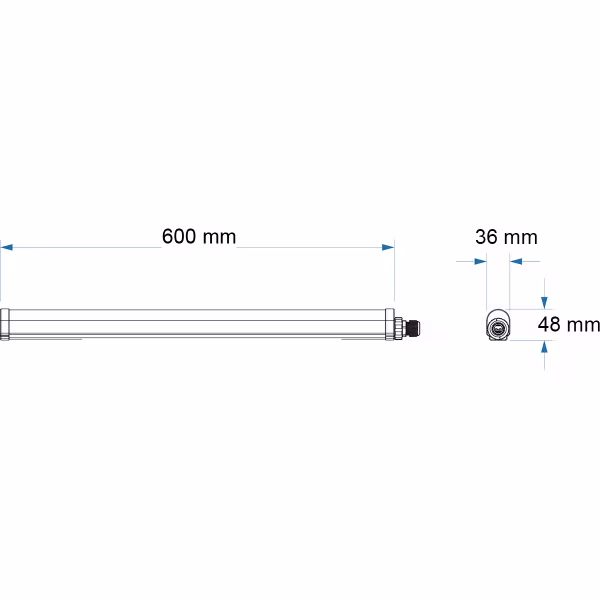 HLW LED LED Fluorescent Fixture Connectable 60cm - 18W Waterproof HLW LED LED Fluorescent Fixture Connectable 60cm - 18W Waterproof