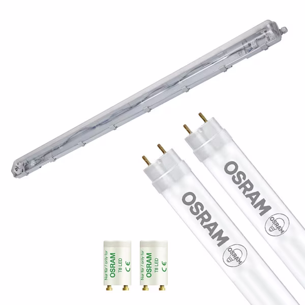 Velvalux LED Waterproof Fluorescent Fixture with T8 Tubes - 150cm Velvalux LED Waterproof Fluorescent Fixture with T8 Tubes - 150cm