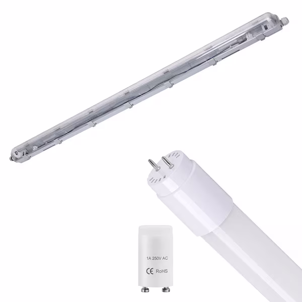 Velvalux LED Waterdichte TL Armatuur met T8 Buis - 120cm Velvalux LED Waterdichte TL Armatuur met T8 Buis - 120cm