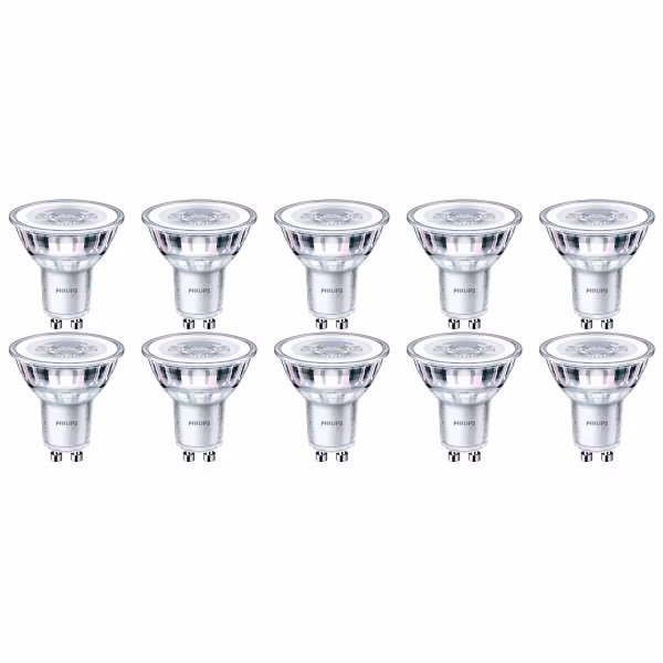 Philips PHILIPS LED Spot 10 Pack - GU10 Fitting - Dimbaar - Zeer Warm Wit 2700K Philips PHILIPS LED Spot 10 Pack - GU10 Fitting - Dimbaar - Zeer Warm Wit 2700K