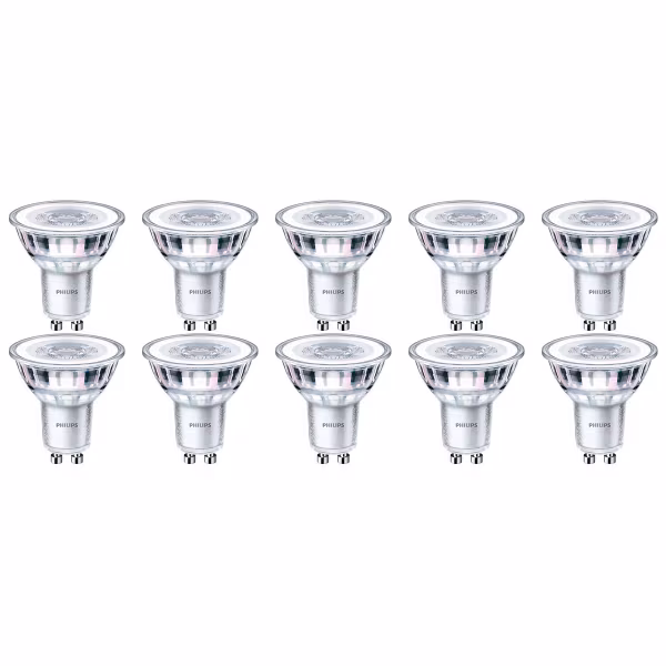Philips PHILIPS LED Spot 10 Pack - Dimbaar GU10 - Zeer Warm Wit 2700K - 4W Philips PHILIPS LED Spot 10 Pack - Dimbaar GU10 - Zeer Warm Wit 2700K - 4W