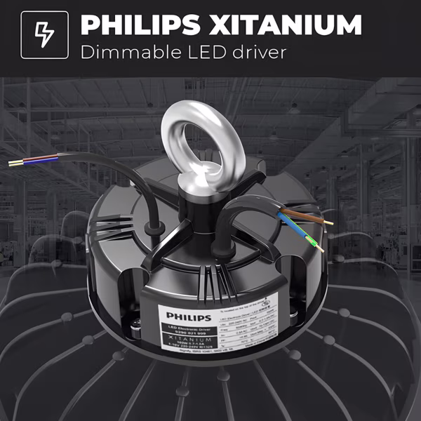 HLW LED LED UFO High Bay Premium 240W - Dimmable, Waterproof IP65, Cool White 6000K Warehouse Lighting HLW LED LED UFO High Bay Premium 240W - Dimmable, Waterproof IP65, Cool White 6000K Warehouse Lighting