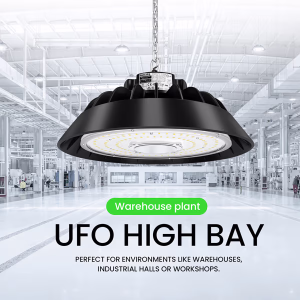 HLW LED LED UFO High Bay 200W - Dimmable, Waterproof IP65 Warehouse Lighting, Cool White 6000K HLW LED LED UFO High Bay 200W - Dimmable, Waterproof IP65 Warehouse Lighting, Cool White 6000K