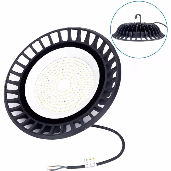 HLW LED LED UFO High Bay 150W - Waterproof LED lamp for warehouse lighting, IP65, daylight white 6500K HLW LED LED UFO High Bay 150W - Waterproof LED lamp for warehouse lighting, IP65, daylight white 6500K