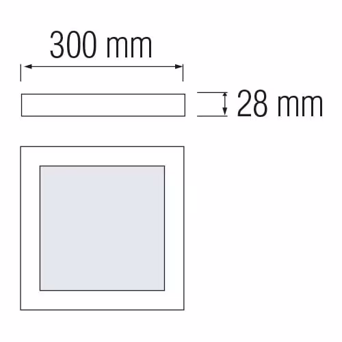 HLW LED LED Paneel 30x30 - Natuurlijk Wit 4200K, 24W Opbouw LED Downlight - Flikkervrij