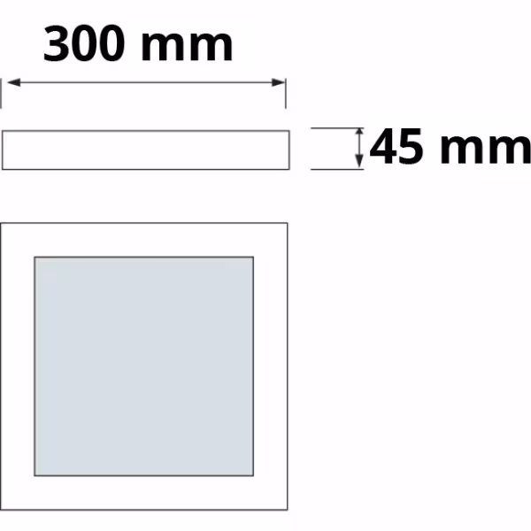 HLW LED LED Paneel 30x30 12W Opbouw LED Downlight Neutraal Wit 4000K Flikkervrij HLW LED LED Paneel 30x30 12W Opbouw LED Downlight Neutraal Wit 4000K Flikkervrij