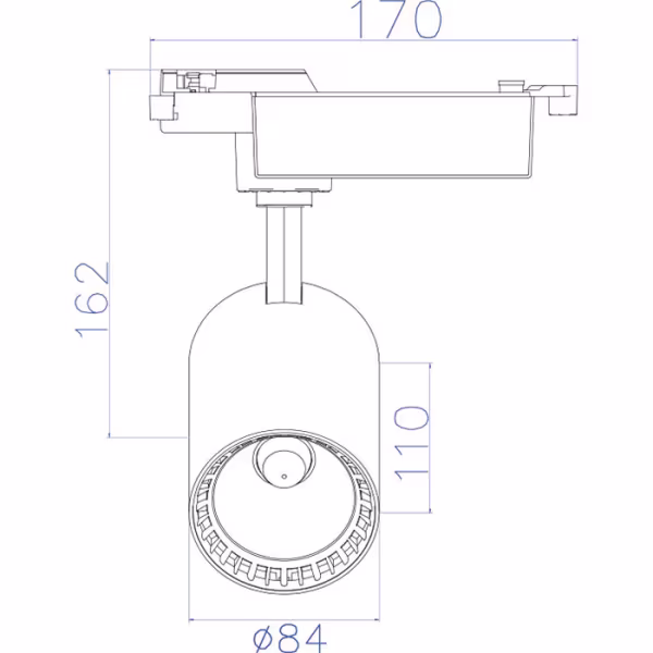 HLW LED 18W LED Spot - Natural White LED Lamp | Matte White Lion Rail Lighting HLW LED 18W LED Spot - Natural White LED Lamp | Matte White Lion Rail Lighting