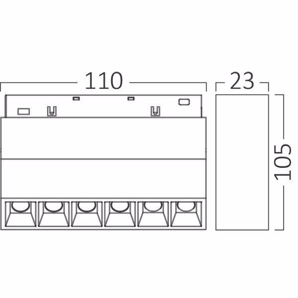 HLW LED 48V Magnetische 6W LED lamp neutraal wit - Kantelbare Brinton Magni bar HLW LED 48V Magnetische 6W LED lamp neutraal wit - Kantelbare Brinton Magni bar