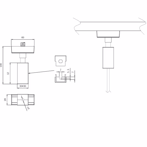 HLW LED Pendant Adapter Matt White for LED Lamps - 2-Phase Trion Dual Pendant Adapter HLW LED Pendant Adapter Matt White for LED Lamps - 2-Phase Trion Dual Pendant Adapter