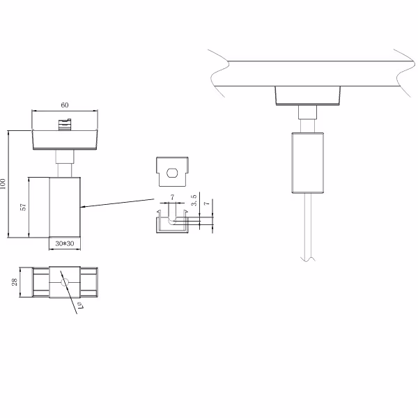 HLW LED Trion Dual Pendant Adapter Matte Black – Suitable for 2-Phase LED Lamps HLW LED Trion Dual Pendant Adapter Matte Black – Suitable for 2-Phase LED Lamps
