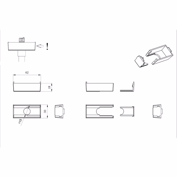 HLW LED LED lamp afdekking Trion Dual 2-fase kunststof titaan - duurzaam & stijlvol