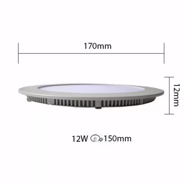 HLW LED Recessed LED Downlight Slim 12W Dimmable - Very Warm White 2700K - Matte Black Ø170mm HLW LED Recessed LED Downlight Slim 12W Dimmable - Very Warm White 2700K - Matte Black Ø170mm