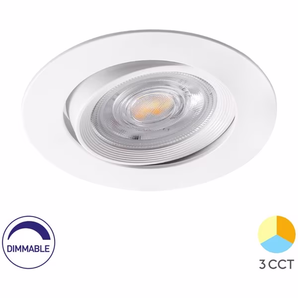 HLW LED Brinton LED Spotlight 7W - Dimmable Recessed LED Downlight Warm White 2700K–3000K HLW LED Brinton LED Spotlight 7W - Dimmable Recessed LED Downlight Warm White 2700K–3000K