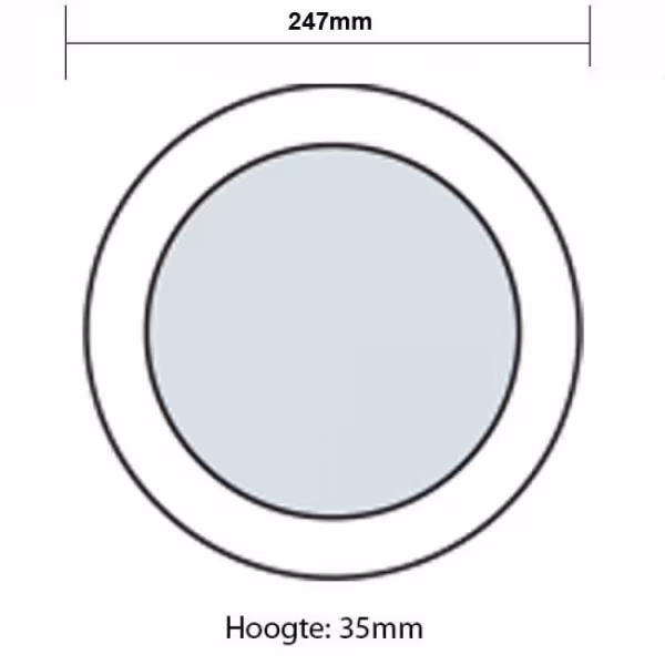 HLW LED LED Downlight Pro 20W - Opbouw LED Lamp Neutraal Wit 4000K Mat Wit Ø247mm HLW LED LED Downlight Pro 20W - Opbouw LED Lamp Neutraal Wit 4000K Mat Wit Ø247mm
