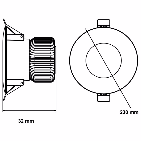 HLW LED Inbouw LED Downlight Alexy 30W - Warm Wit 2700K–3000K, Ø230mm, Mat Wit Aluminium HLW LED Inbouw LED Downlight Alexy 30W - Warm Wit 2700K–3000K, Ø230mm, Mat Wit Aluminium