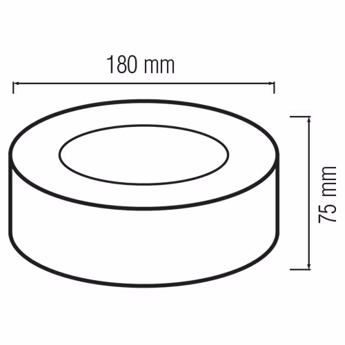 HLW LED Surface-Mounted LED Downlight Round High 15W - Natural White 4200K, Matte White Aluminum HLW LED Surface-Mounted LED Downlight Round High 15W - Natural White 4200K, Matte White Aluminum