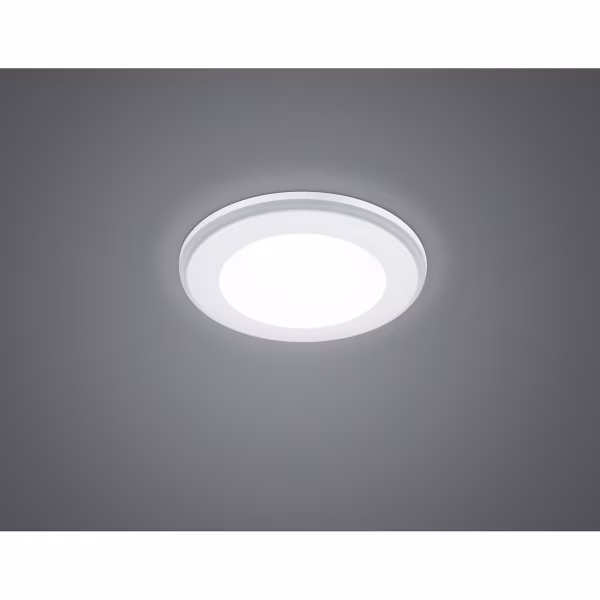 HLW LED LED Spot Recessed LED Downlight 5W Warm White 2700K–3000K Round Matte White Plastic HLW LED LED Spot Recessed LED Downlight 5W Warm White 2700K–3000K Round Matte White Plastic