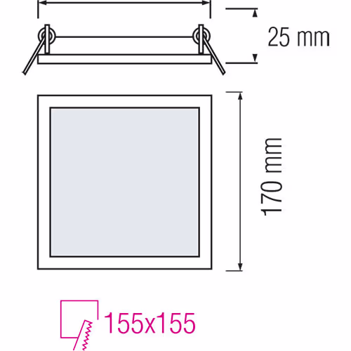 HLW LED LED Downlight Slim 2 Pack - Inbouw LED Downlight Vierkant 12W Warm Wit 2700K HLW LED LED Downlight Slim 2 Pack - Inbouw LED Downlight Vierkant 12W Warm Wit 2700K