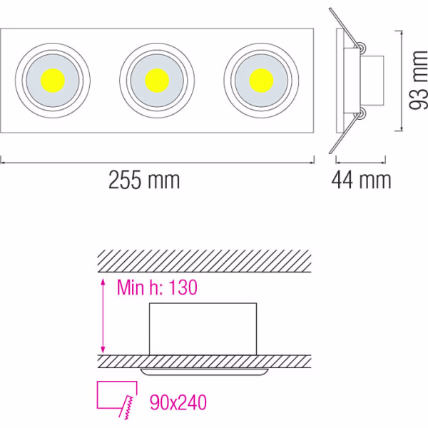 HLW LED Inbouw LED Downlight Spot 15W - Kantelbaar, Beam Angle Verstelbaar, Koud Wit 6000K HLW LED Inbouw LED Downlight Spot 15W - Kantelbaar, Beam Angle Verstelbaar, Koud Wit 6000K