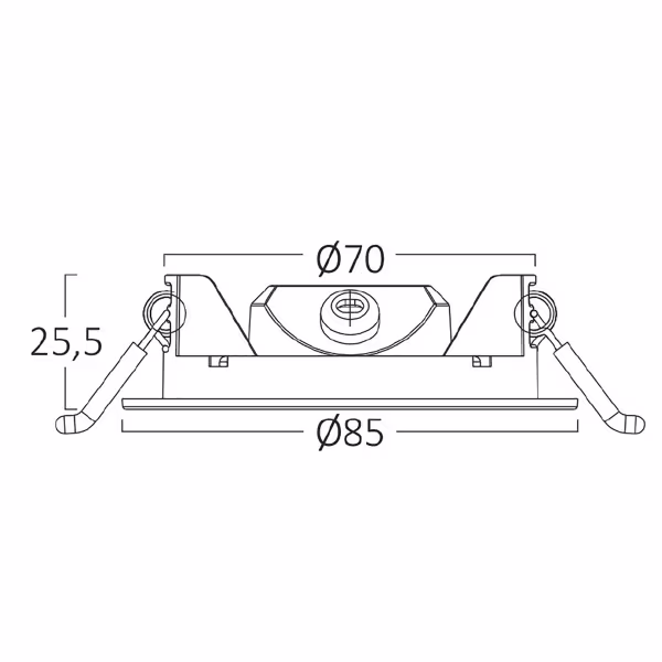 HLW LED Brinton Thin LED Downlight Inbouwspot 3W, Warm Wit 2700K–3000K, Rond Ø85mm HLW LED Brinton Thin LED Downlight Inbouwspot 3W, Warm Wit 2700K–3000K, Rond Ø85mm