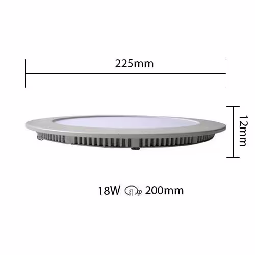 HLW LED Inbouw LED Downlight Slim 18W - Natuurlijk Wit 4200K - Mat Wit Aluminium Ø225mm HLW LED Inbouw LED Downlight Slim 18W - Natuurlijk Wit 4200K - Mat Wit Aluminium Ø225mm
