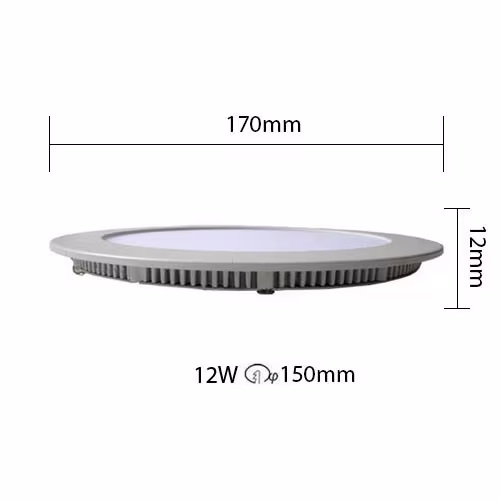 HLW LED Recessed LED Downlight Slim 12W - Round, Bright Cool White 6000K, Ø170mm HLW LED Recessed LED Downlight Slim 12W - Round, Bright Cool White 6000K, Ø170mm
