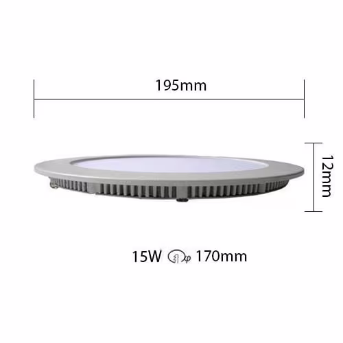 HLW LED LED Downlight Slim 15W - Ronde Inbouw LED Lamp Natuurlijk Wit 4200K Ø195mm HLW LED LED Downlight Slim 15W - Ronde Inbouw LED Lamp Natuurlijk Wit 4200K Ø195mm
