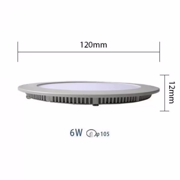 HLW LED LED Downlight Slim 6 Pack - 6W Recessed Dimmable Warm White 2700K Ø120mm HLW LED LED Downlight Slim 6 Pack - 6W Recessed Dimmable Warm White 2700K Ø120mm
