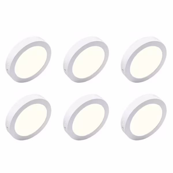 HLW LED Opbouw LED Downlight 6 Pack 18W - Ronde LED Lamp Ø225mm Natuurlijk Wit HLW LED Opbouw LED Downlight 6 Pack 18W - Ronde LED Lamp Ø225mm Natuurlijk Wit