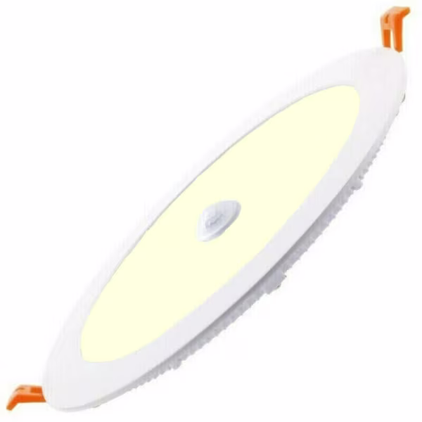 HLW LED Inbouw LED Downlight Slim 22W Met PIR Sensor - Warm Wit 2700K, Rond, Mat Wit HLW LED Inbouw LED Downlight Slim 22W Met PIR Sensor - Warm Wit 2700K, Rond, Mat Wit