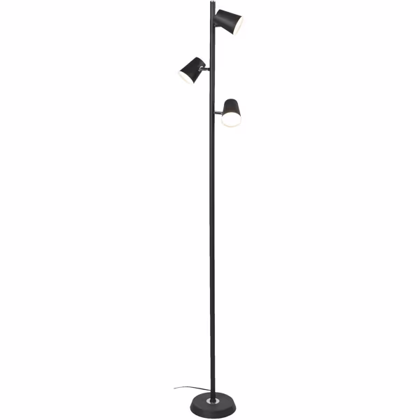 HLW LED LED Floor Lamp Dimmable - Black & White Floor Lamp with Warm White 2700K-3000K, 7W LED HLW LED LED Floor Lamp Dimmable - Black & White Floor Lamp with Warm White 2700K-3000K, 7W LED