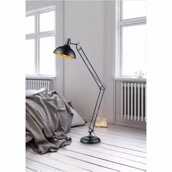 HLW LED Verstelbare LED Vloerlamp Trion Salvy - Mat Zwarte Aluminium LED Lamp HLW LED Verstelbare LED Vloerlamp Trion Salvy - Mat Zwarte Aluminium LED Lamp