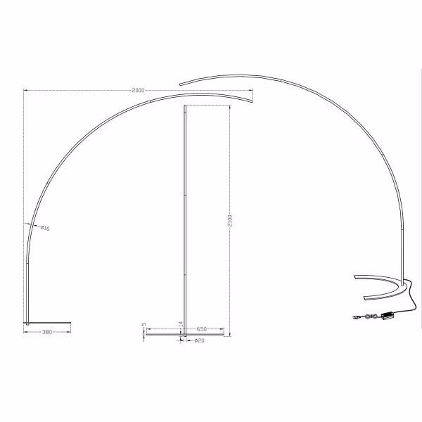 HLW LED Dimbare LED Vloerlamp 18W - Warm Wit 2700K–3000K - Mat Wit Aluminium HLW LED Dimbare LED Vloerlamp 18W - Warm Wit 2700K–3000K - Mat Wit Aluminium