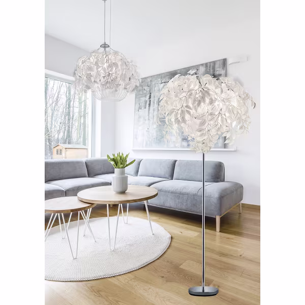 HLW LED LED Floor Lamp Trion Lovy - 3-light Round Gloss Chrome | E14 Socket HLW LED LED Floor Lamp Trion Lovy - 3-light Round Gloss Chrome | E14 Socket