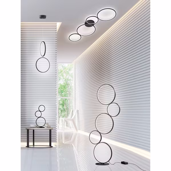 HLW LED LED Floor Lamp Trion Rondy - 36W Dimmable Warm White 2700K–3000K - Black & White HLW LED LED Floor Lamp Trion Rondy - 36W Dimmable Warm White 2700K–3000K - Black & White
