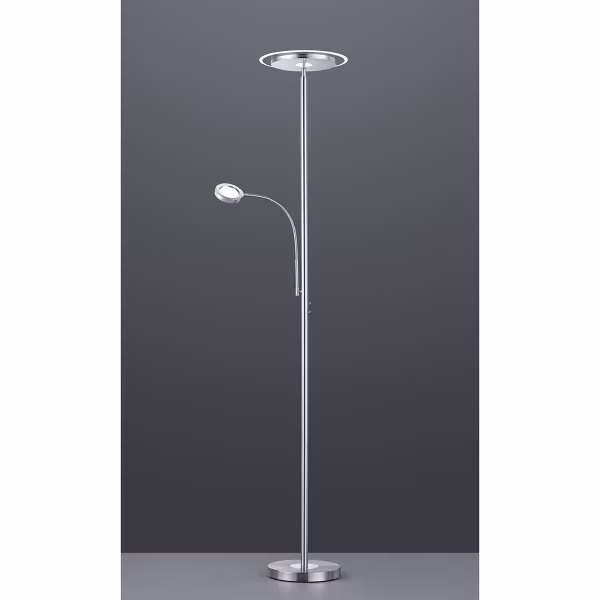 HLW LED Witte Dimbare LED Vloerlamp 18W - Warm Wit 2700K–3000K, Modern Rond Design HLW LED Witte Dimbare LED Vloerlamp 18W - Warm Wit 2700K–3000K, Modern Rond Design
