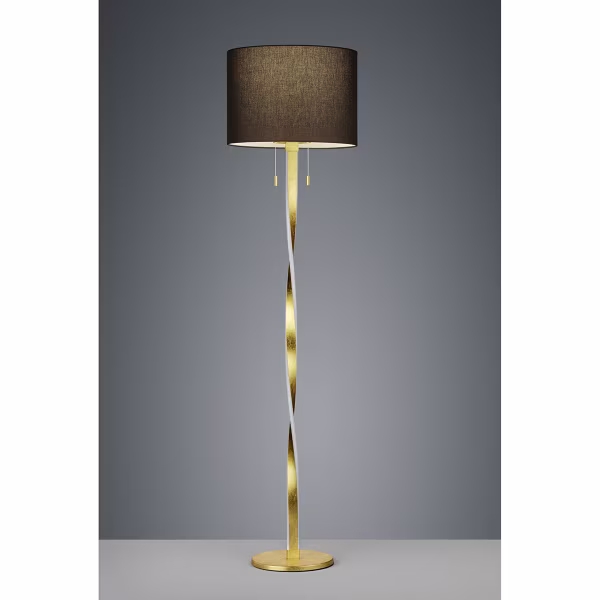 HLW LED Stijlvolle LED Vloerlamp Trion Ninda - Witte & Gouden uitvoering, Warm Wit 2700K–3000K, 14W HLW LED Stijlvolle LED Vloerlamp Trion Ninda - Witte & Gouden uitvoering, Warm Wit 2700K–3000K, 14W