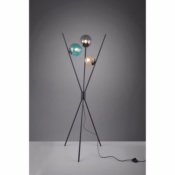 HLW LED LED Vloerlamp Trion Lancia - Ronde 3-lichts vloerlamp met E14 fitting HLW LED LED Vloerlamp Trion Lancia - Ronde 3-lichts vloerlamp met E14 fitting