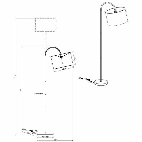 HLW LED Stylish LED Floor Lamp Trion Hostons - Matte Black, Round & Flexible Arm HLW LED Stylish LED Floor Lamp Trion Hostons - Matte Black, Round & Flexible Arm