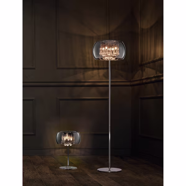 HLW LED LED Floor Lamp Trion Vapiro with 4 G9 fittings - Matte Chrome & Aluminum HLW LED LED Floor Lamp Trion Vapiro with 4 G9 fittings - Matte Chrome & Aluminum